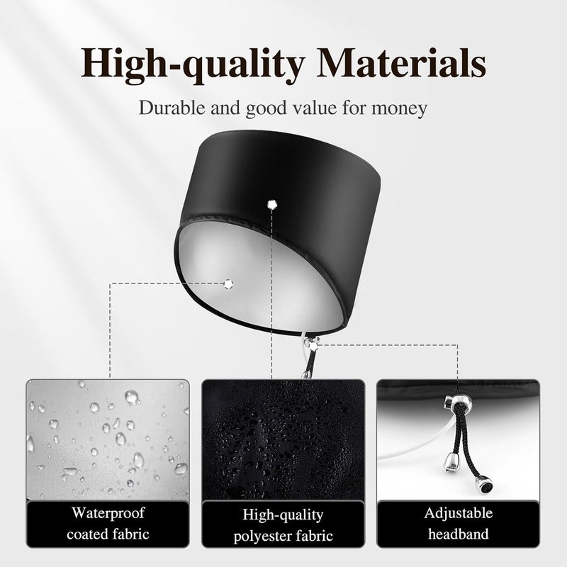 aopow Heated Electric Thermal Steamer Cap for Natural Black Afro Hair - Hot Spa Treatment Hat with Temperature Control for Deep Conditioning at Home - Black - Image 5
